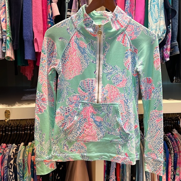 Lilly Pulitzer Minty Fresh Fansea Skipper Popover, Size XXS - Picture 2 of 2